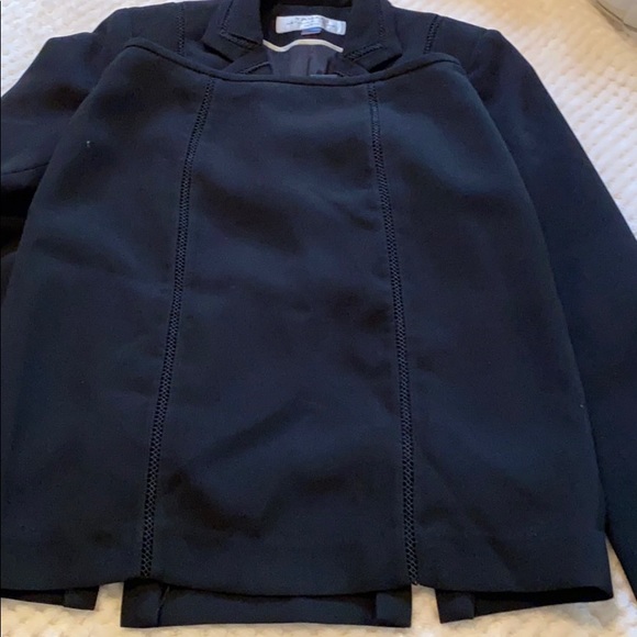 Black Tahari ASL skirtsuit w braid pattern - Picture 2 of 5